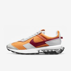 White / Burgundy Men's Nike Air Max Pre-Day Sneakers | NK260JAQ