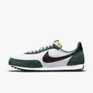 White / Green / Royal / Black Men's Nike Waffle Trainer 2 Sneakers | NK529REU