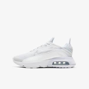 White / Grey / White Kids' Nike Air Max 2090 Older Sneakers | NK945GTH