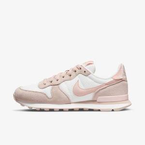 White / Khaki Grey / Light Women's Nike Internationalist Sneakers | NK850SGF