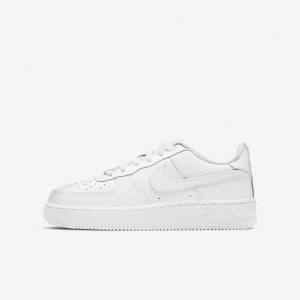 White Kids' Nike Air Force 1 LE Older Sneakers | NK503YJG