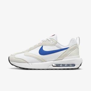 White / Light Beige / Black / Royal Men's Nike Air Max Dawn Sneakers | NK370XKJ