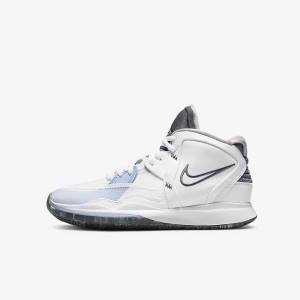 White / Light Blue / Grey Kids' Nike Kyrie Infinity Older Basketball Shoes | NK781GYW