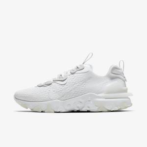 White / Light Grey / Light Grey Men's Nike React Vision Sneakers | NK607OXT