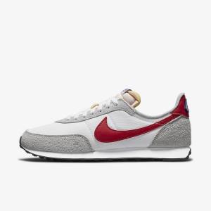 White / Light Grey / Royal / Red Men's Nike Waffle Trainer 2 Sneakers | NK540IQR