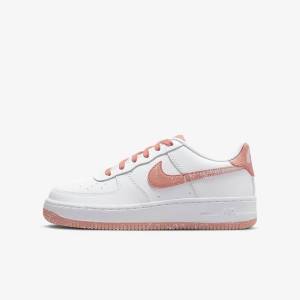 White / Light Kids' Nike Air Force 1 LV8 Older Sneakers | NK172REB