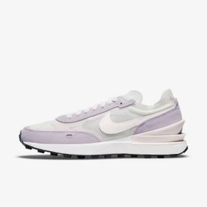 White / Light Pink Women's Nike Waffle One Sneakers | NK279XGN