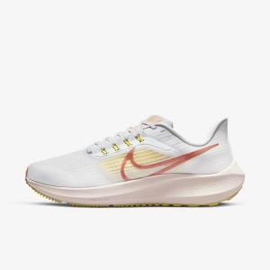 White / Light Women's Nike Air Zoom Pegasus 39 Road Running Shoes | NK156IYX