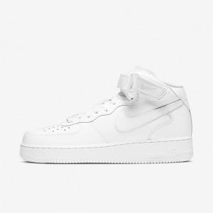 White Men's Nike Air Force 1 Mid 07 Sneakers | NK317PFO