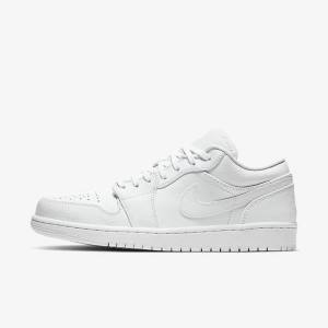 White Men's Nike Air Jordan 1 Low Jordan Shoes | NK410ZSQ