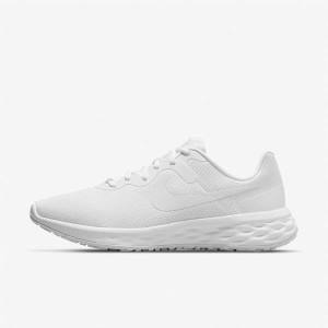 White Men's Nike Revolution 6 Next Nature Road Running Shoes | NK052NDK