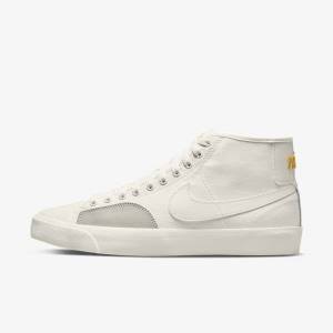 White Men's Nike SB BLZR Court Mid Premium Skate Shoes | NK051CEB