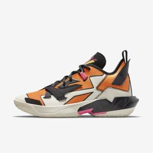 White / Orange / Black Men's Nike Jordan Why Not Zer0.4 Jordan Shoes | NK860FTJ