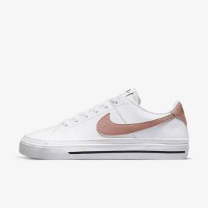 White / Orange / Black / Rose Women's Nike Court Legacy Next Nature Sneakers | NK805XJM