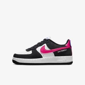 White / Pink Kids' Nike Air Force 1 LV8 Older Sneakers | NK905XQY