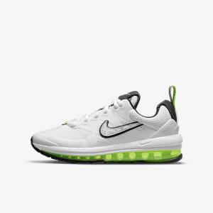 White / Platinum / Black Kids' Nike Air Max Genome Older Sneakers | NK251FED