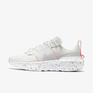 White / Platinum / Grey Women's Nike Crater Impact Sneakers | NK895YNO