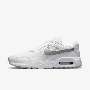 White / Platinum / Metal Platinum Women's Nike Air Max SC Sneakers | NK245LKP