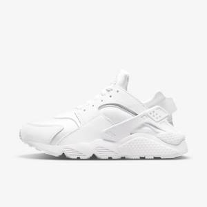 White / Platinum Women's Nike Air Huarache Sneakers | NK153QXY