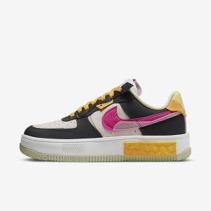 White / Purple / Pink Women's Nike Air Force 1 Fontanka Sneakers | NK145DMB