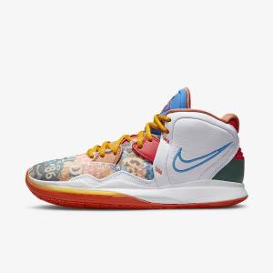 White / Red / Gold / Light Blue Men's Nike Kyrie Infinity Basketball Shoes | NK140CLS