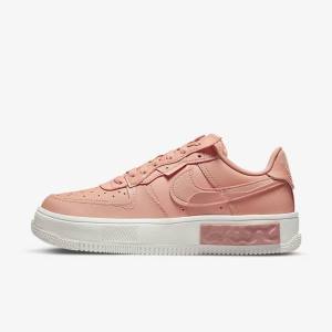 White / Red Pink / Light Women's Nike Air Force 1 Fontanka Sneakers | NK914HZV