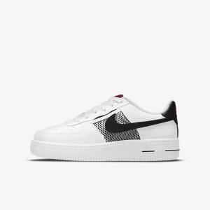 White / Red / White / Black Kids' Nike Air Force 1 LV8 Older Sneakers | NK241UVW