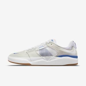 White / Royal / White Men's Nike SB Ishod Wair Skate Shoes | NK601LXE