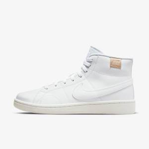 White Women's Nike Court Royale 2 Mid Sneakers | NK792GPM