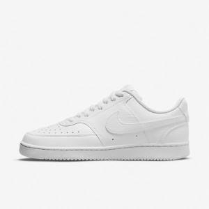 White Women's Nike Court Vision Low Next Nature Sneakers | NK231RUF