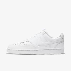 White Women's Nike Court Vision Low Sneakers | NK836IJT